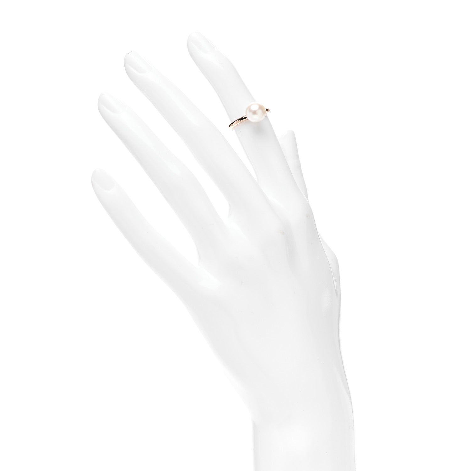 Tiffany 18K Rose Gold Pearl 8mm HardWear Ball Ring 46 3.5 2 of 5
