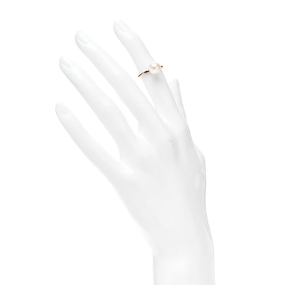 Tiffany 18K Rose Gold Pearl 8mm HardWear Ball Ring 46 3.5 2 of 5