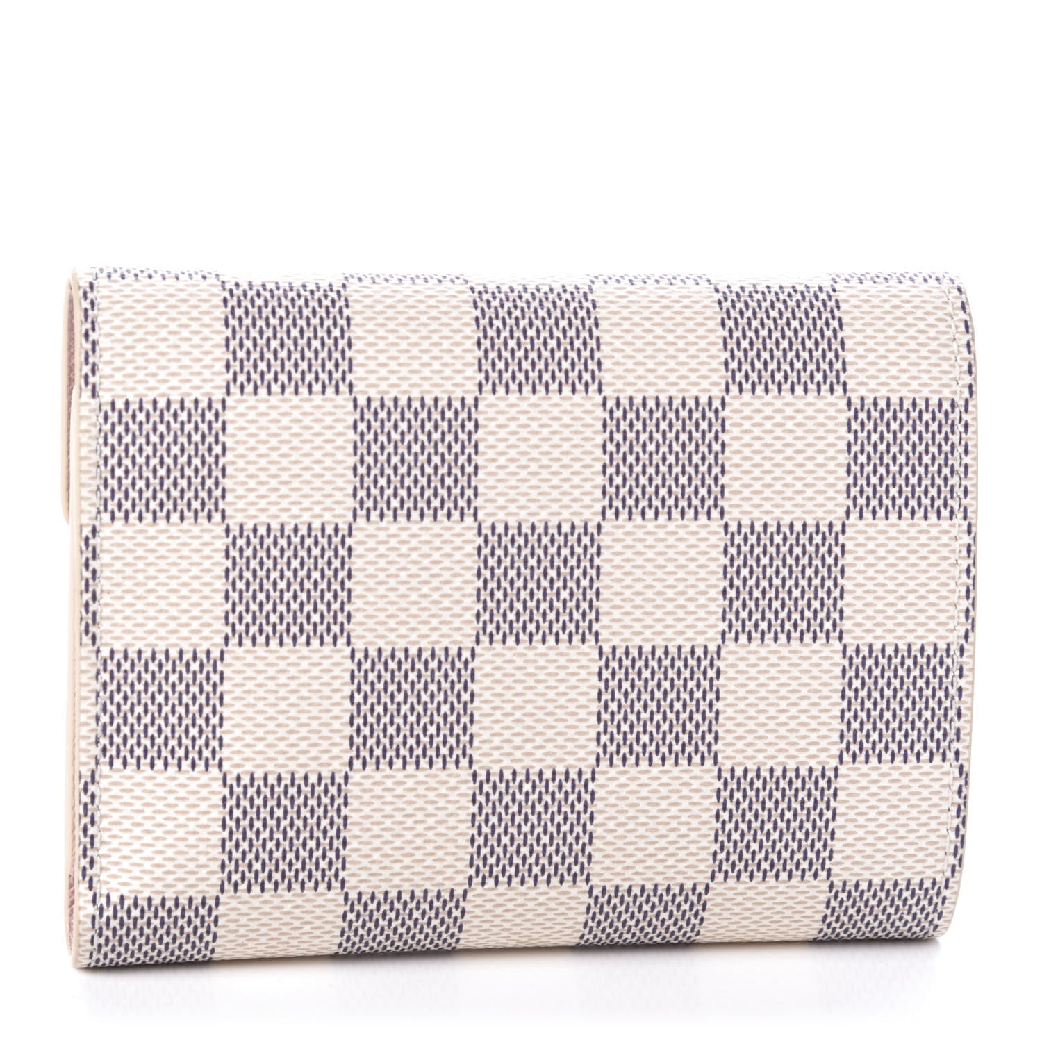 Louis Vuitton Damier Azur Victorine Wallet Rose Ballerine 3 of 9