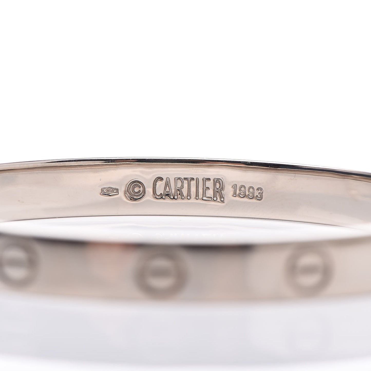 18K White Gold LOVE Bracelet 16