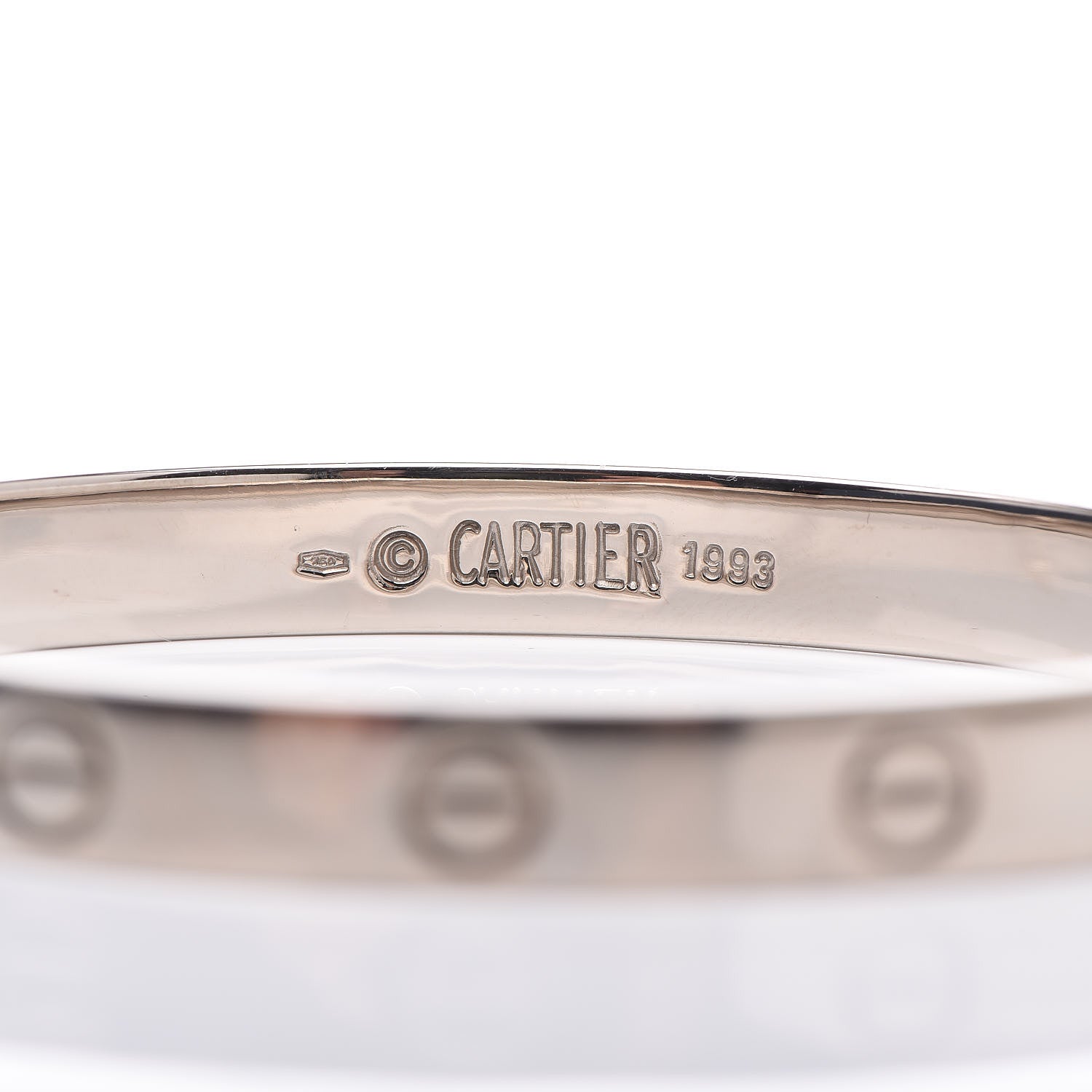Cartier 18K White Gold LOVE Bracelet 16 5 of 8