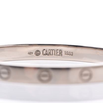 Cartier 18K White Gold LOVE Bracelet 16 5 of 8
