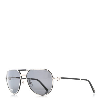 Cartier Panthere De Cartier Aviator Sunglasses Silver 1 of 9