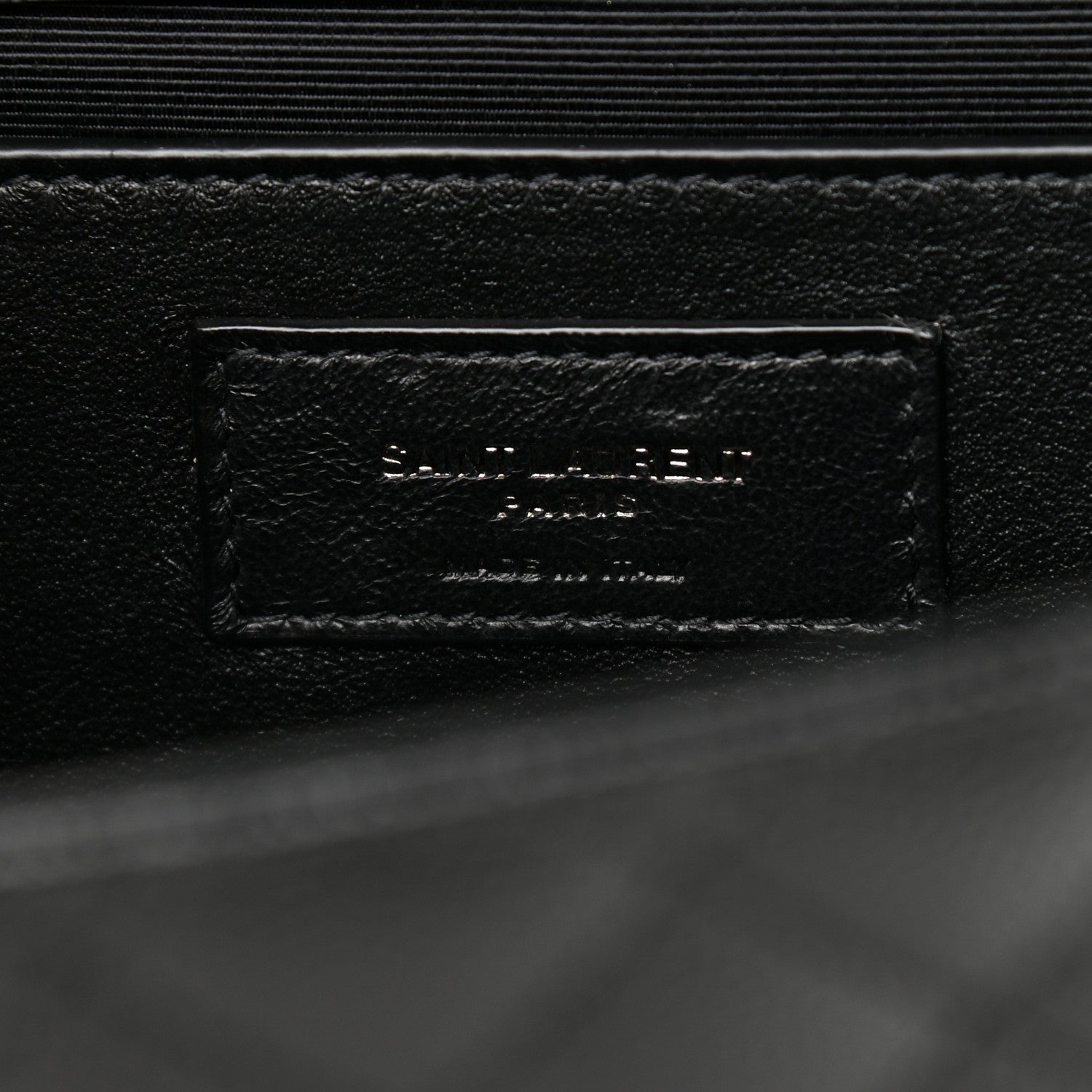 Saint Laurent Grain De Poudre Textured Mixed Matelasse Triquilt Medium Monogram Satchel Black 7 of 12