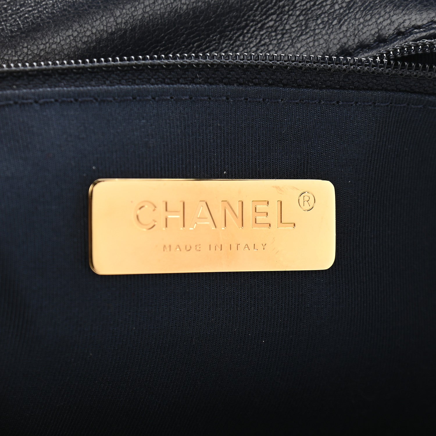 Chanel Lambskin Quilted Medium Chanel 19 Flap Navy Blue 6 of 9