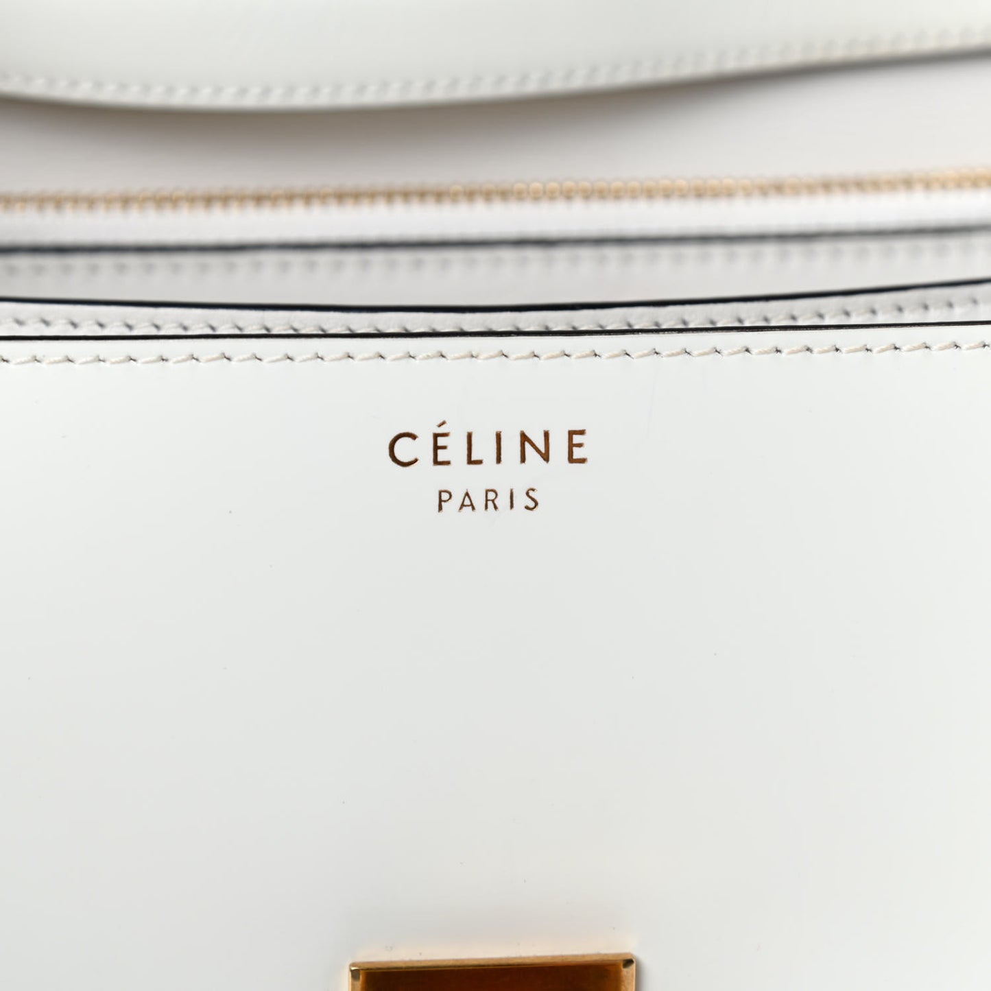 Spazzolato Calfskin Medium Classic Box Flap Bag White