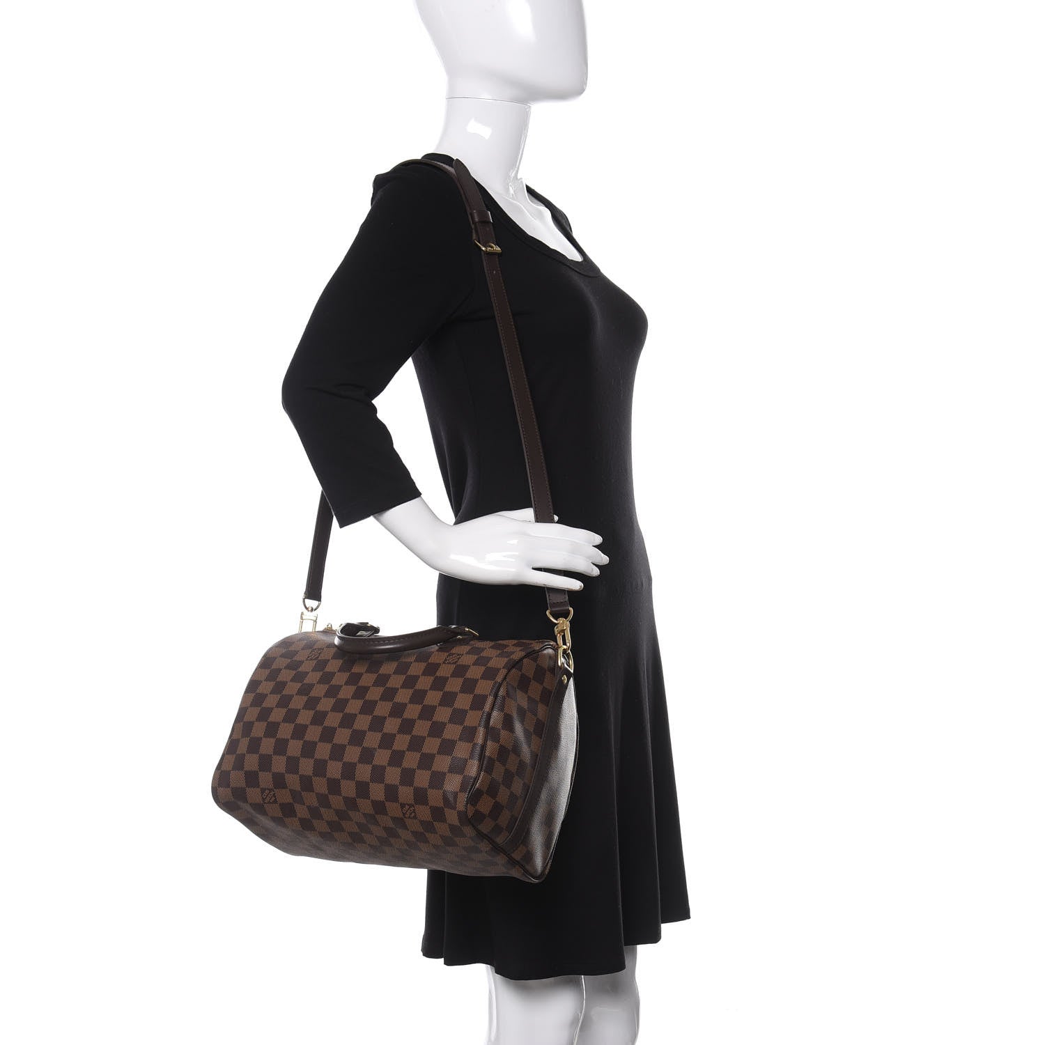 Louis Vuitton Damier Ebene Speedy Bandouliere 30 2 of 11