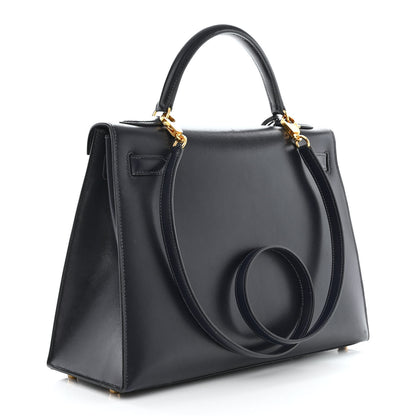 Hermes Box Kelly Sellier 32 Bleu Marine 3 of 14