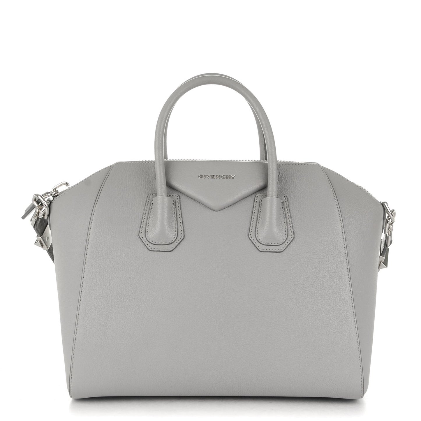 Sugar Goatskin Medium Antigona Pearl Grey