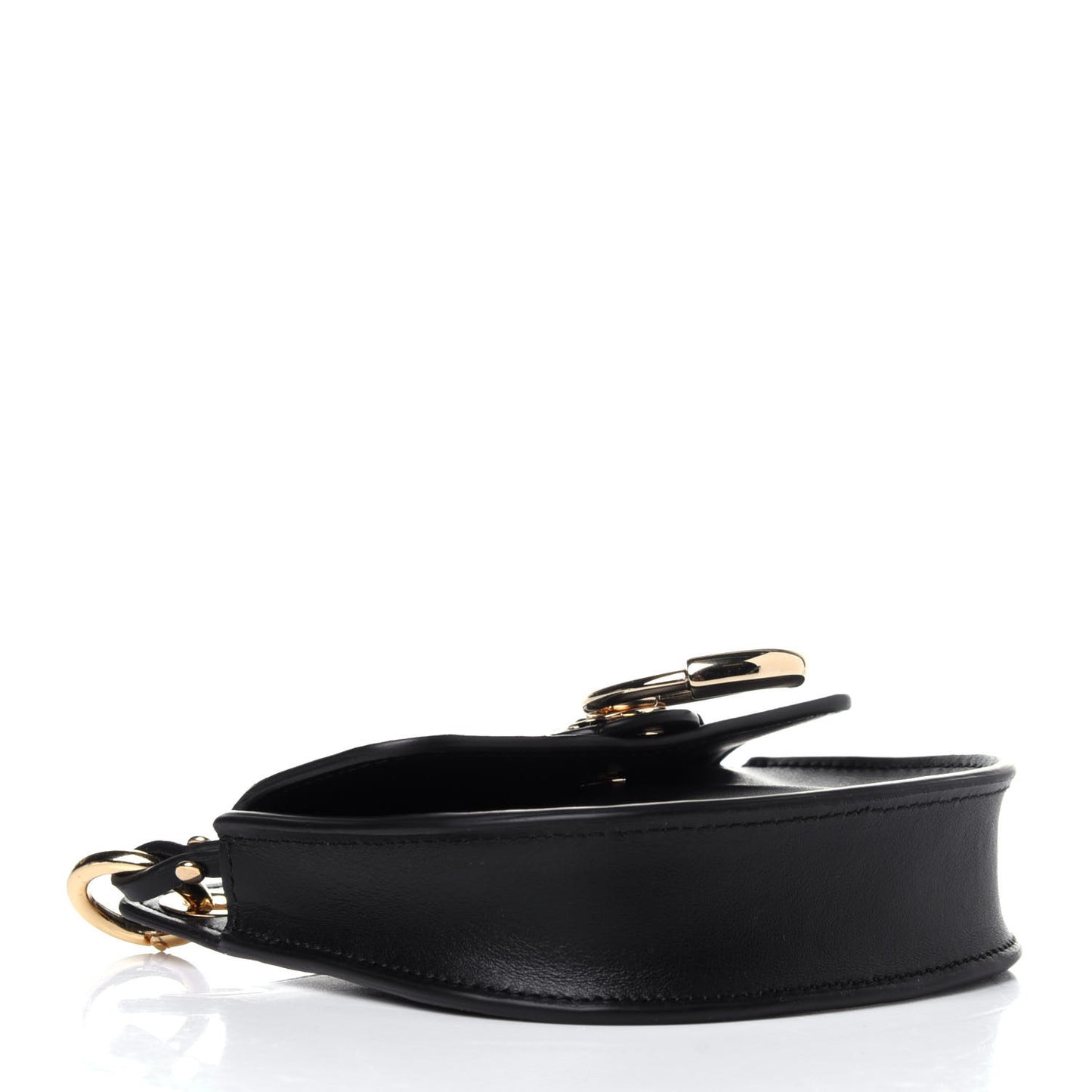 Shiny Calfskin Tess Mini Crossbody Bag Black