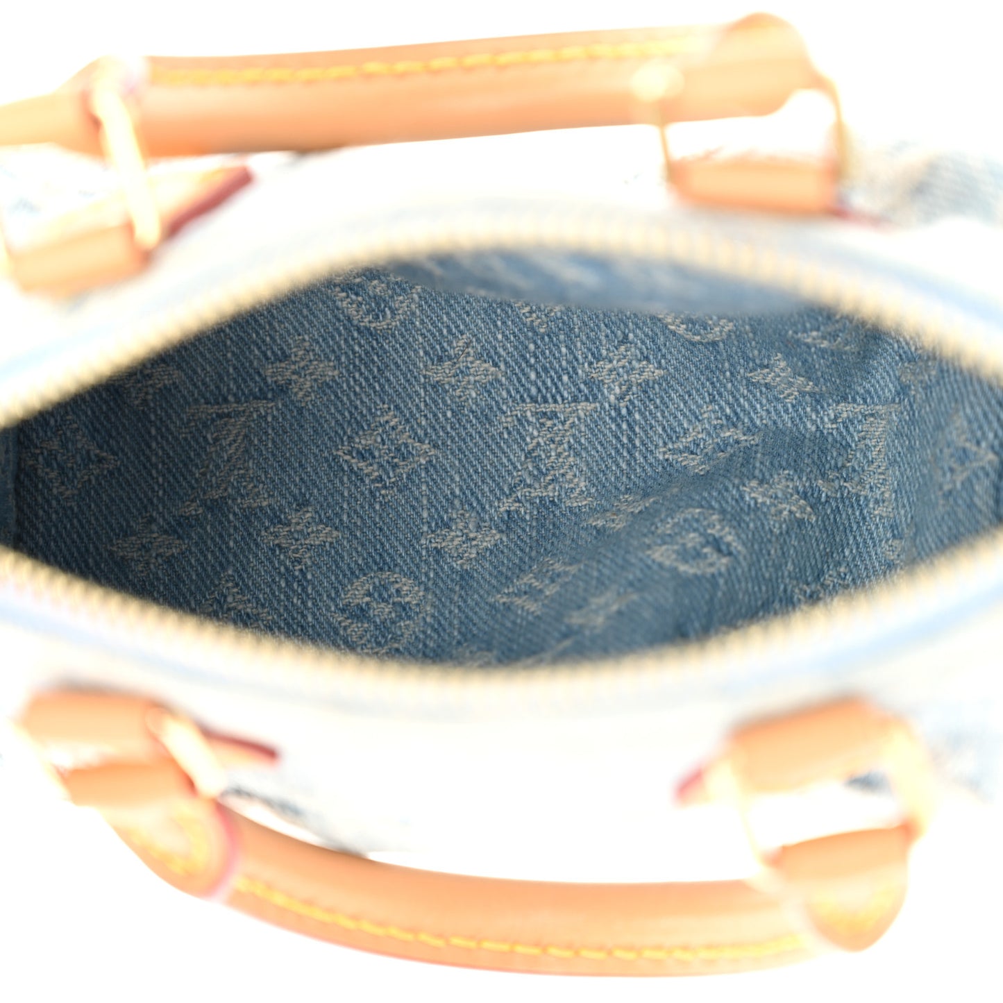 Monogram Denim Nano Speedy Sky Blue