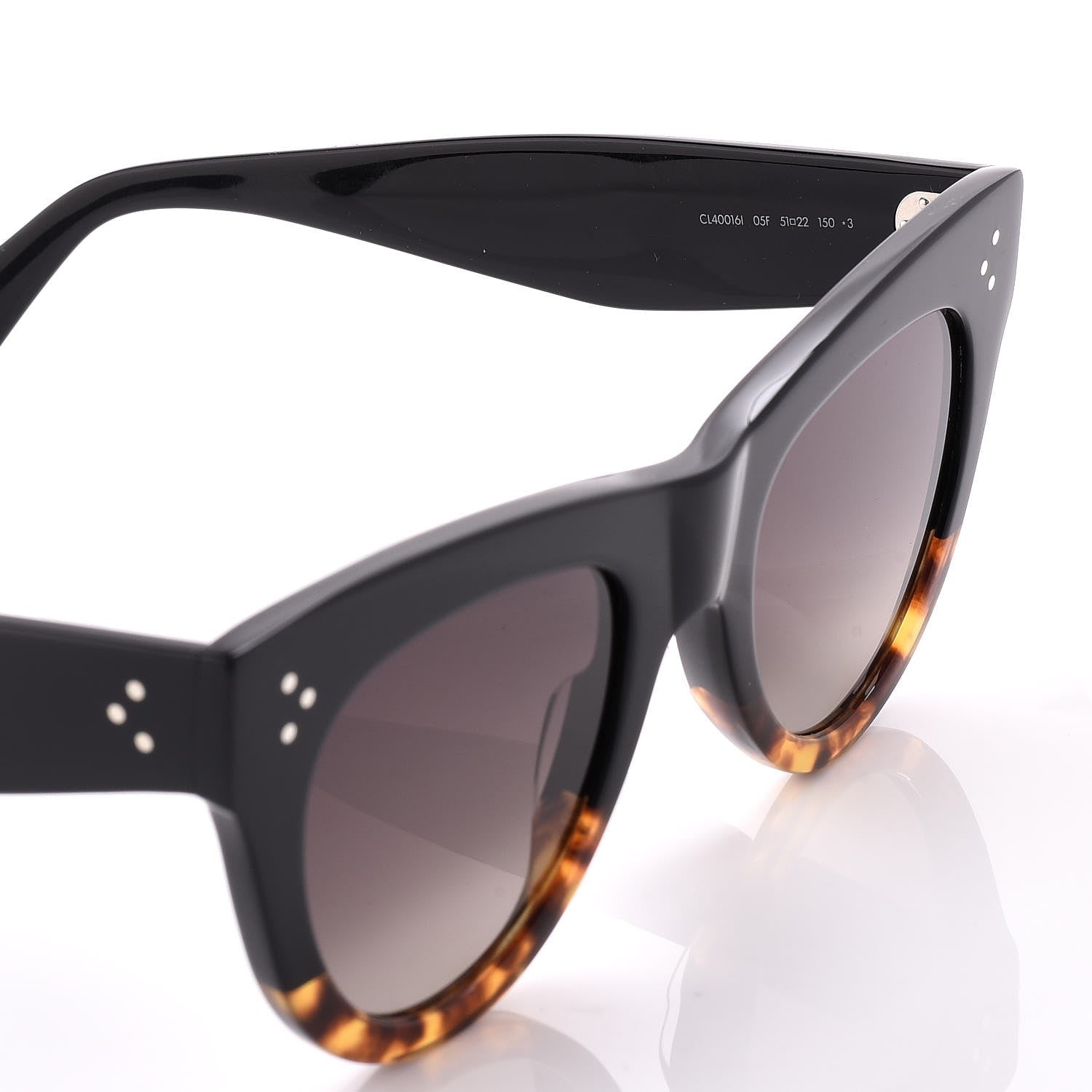 Celine Cat Eye Sunglasses 51mm CL400461 Black Havana Brown 6 of 6