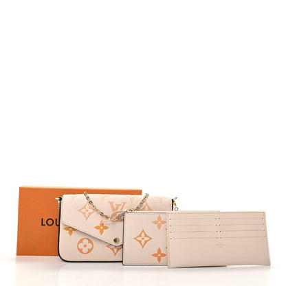 Louis Vuitton Empreinte Monogram Giant By The Pool Felicie Pochette Chain Wallet Cream Saffron 10 of 10