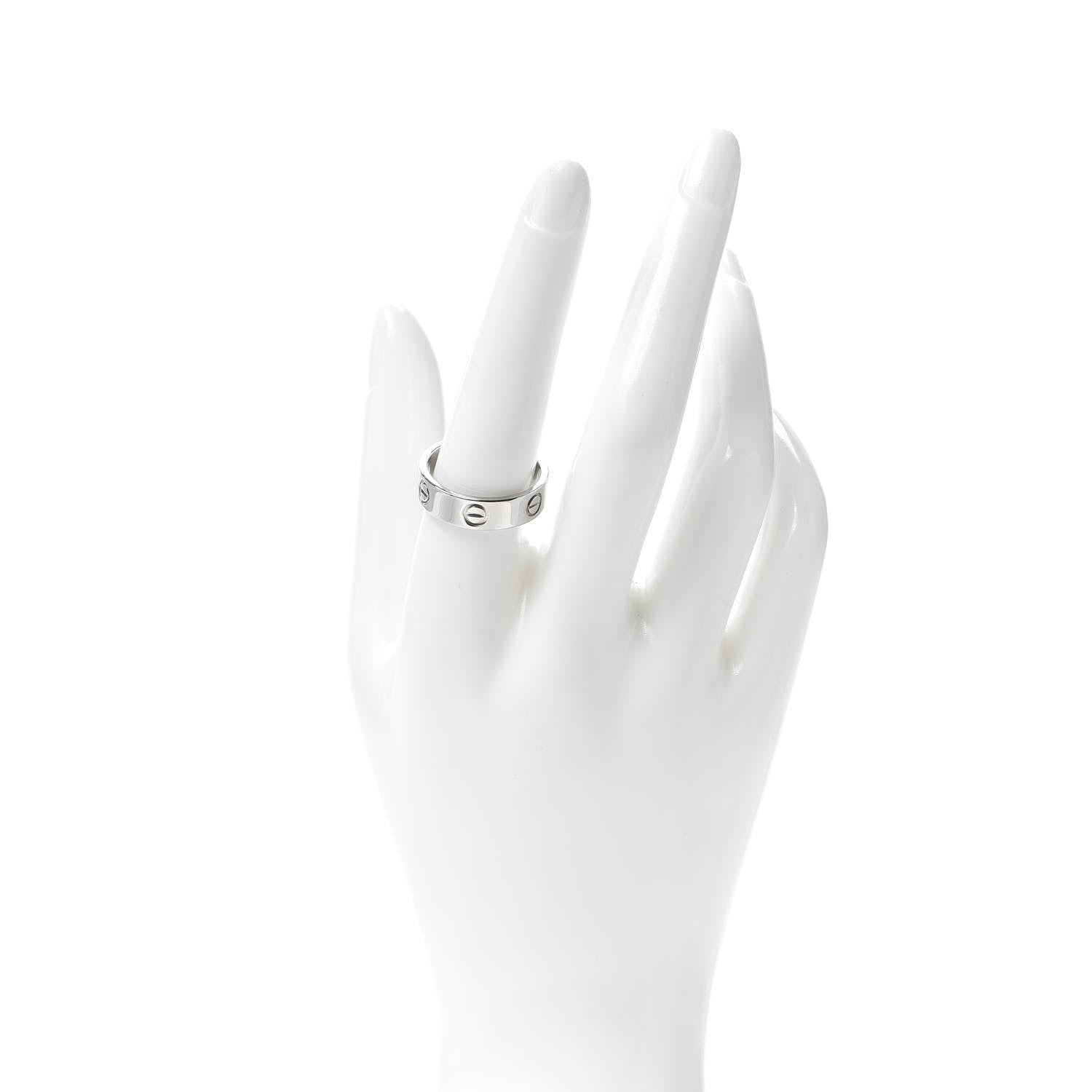 Cartier 18K White Gold 5.5mm LOVE Ring 59 8.75 2 of 4