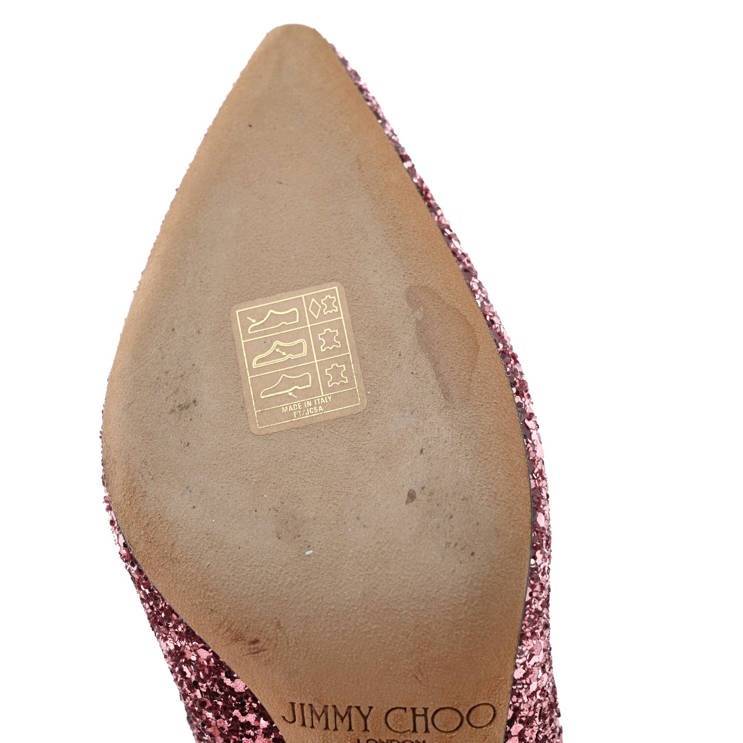 Glitter Pointy Toe Romy 85 Pumps 35.5 Pink