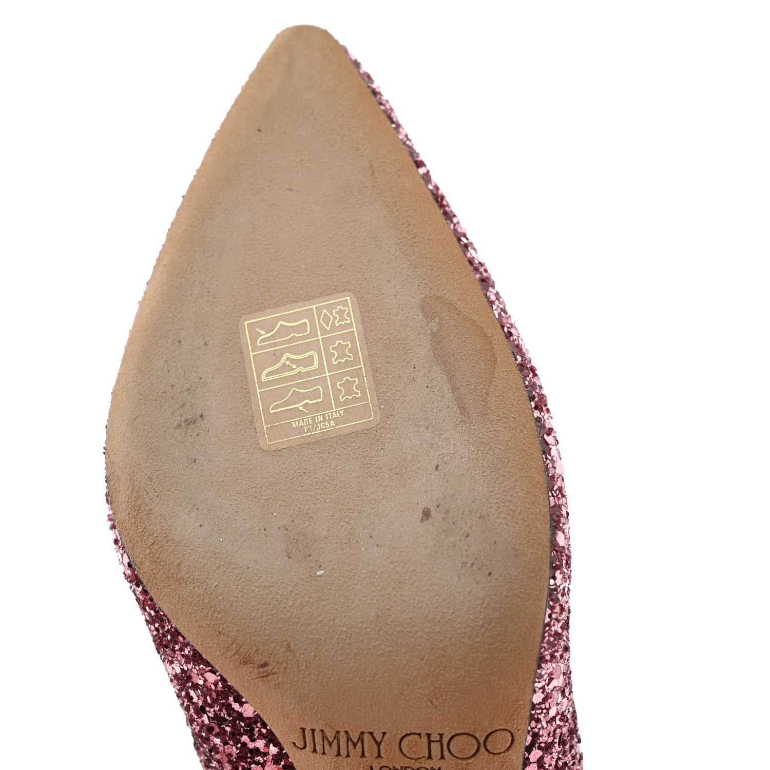 Jimmy Choo Glitter Pointy Toe Romy 85 Pumps 35.5 Pink 9 of 12