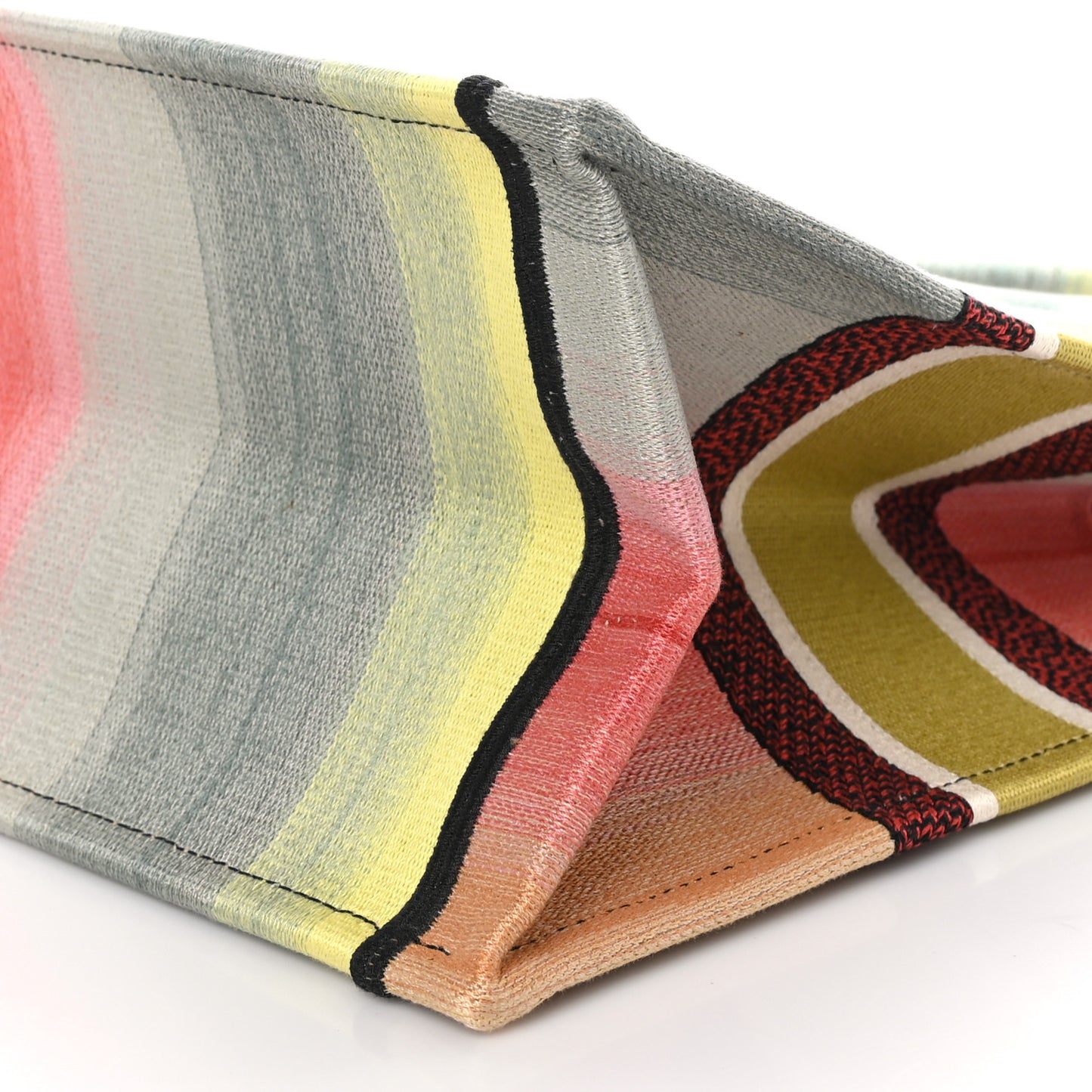 Canvas Embroidered Medium Dioraura Book Tote Multicolor