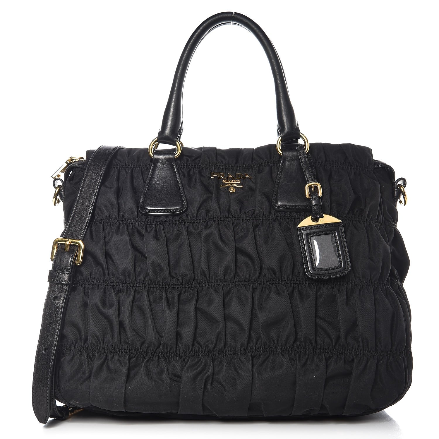 Prada Tessuto Nylon Gaufre Tote Black 1 of 11