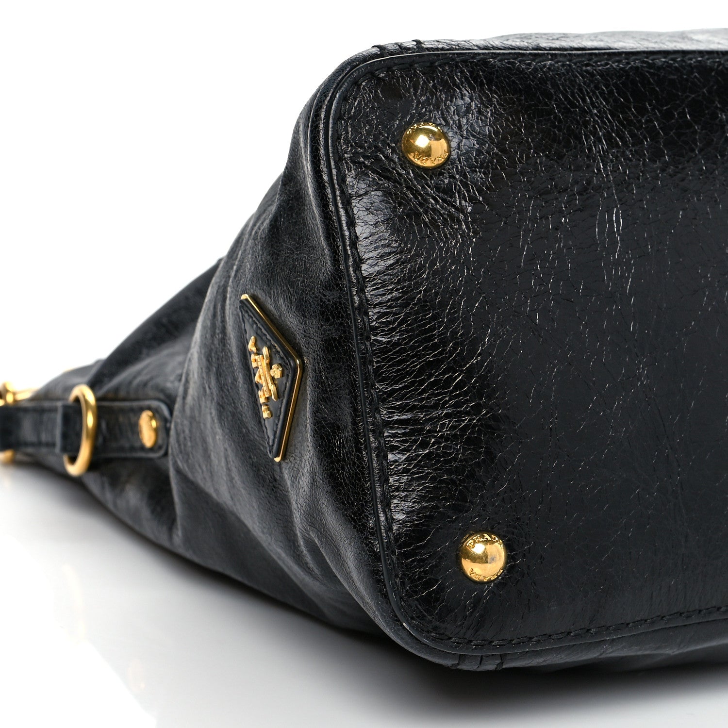 Prada Glace Calf Tote Black 8 of 11