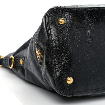 Prada Glace Calf Tote Black 8 of 11