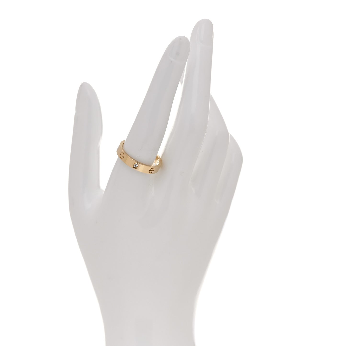 18K Yellow Gold Diamond 4mm LOVE Wedding Band Ring 60 9.25