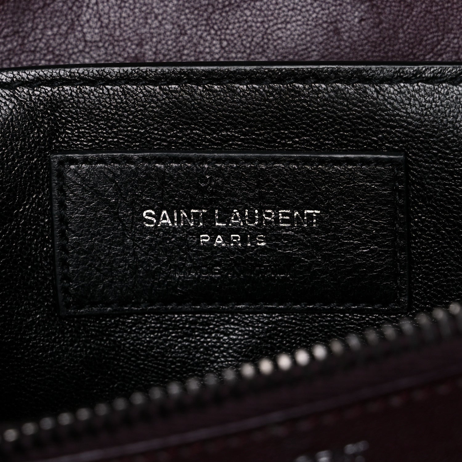 Saint Laurent Sheepskin Matelasse Chevron Large Monogram Satchel Amaranto 7 of 24