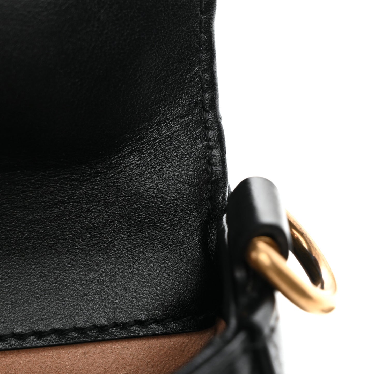 Calfskin Matelasse Mini GG Marmont Top Handle Shoulder Bag Black
