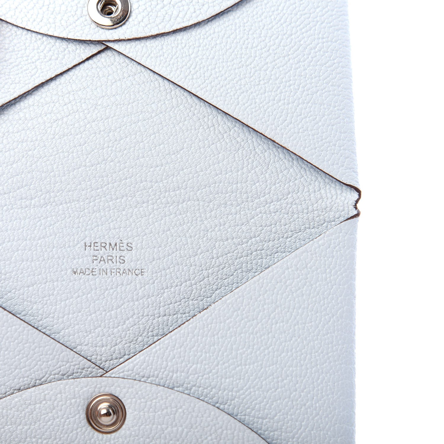 Hermes Chevre Mysore Calvi Card Case Bleu Brume 6 of 6