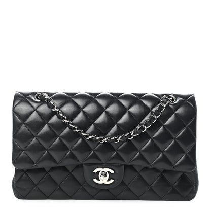 Chanel Lambskin Quilted Medium Double Flap Black 1 of 8