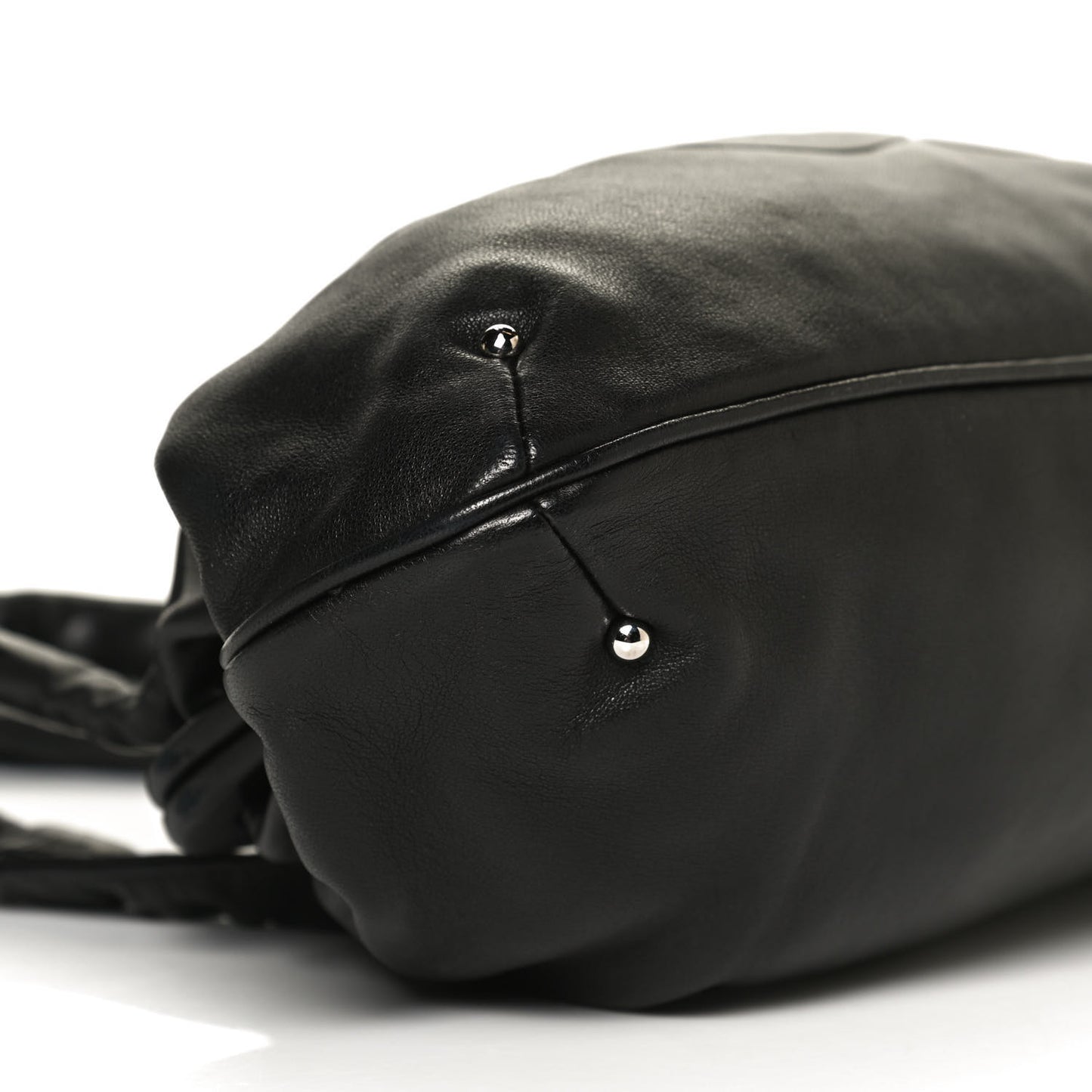 Lambskin Kiss Lock Frame Bag Black