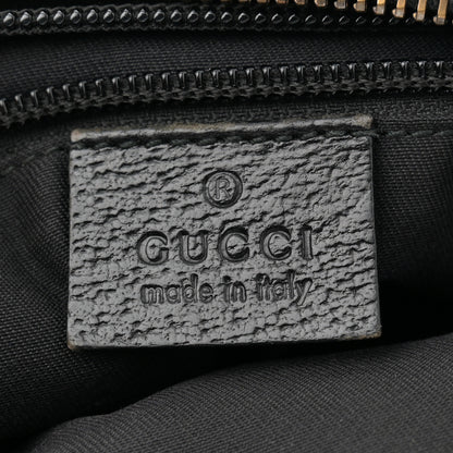 Gucci Monogram Web Medium Half Moon Hobo Black 6 of 12