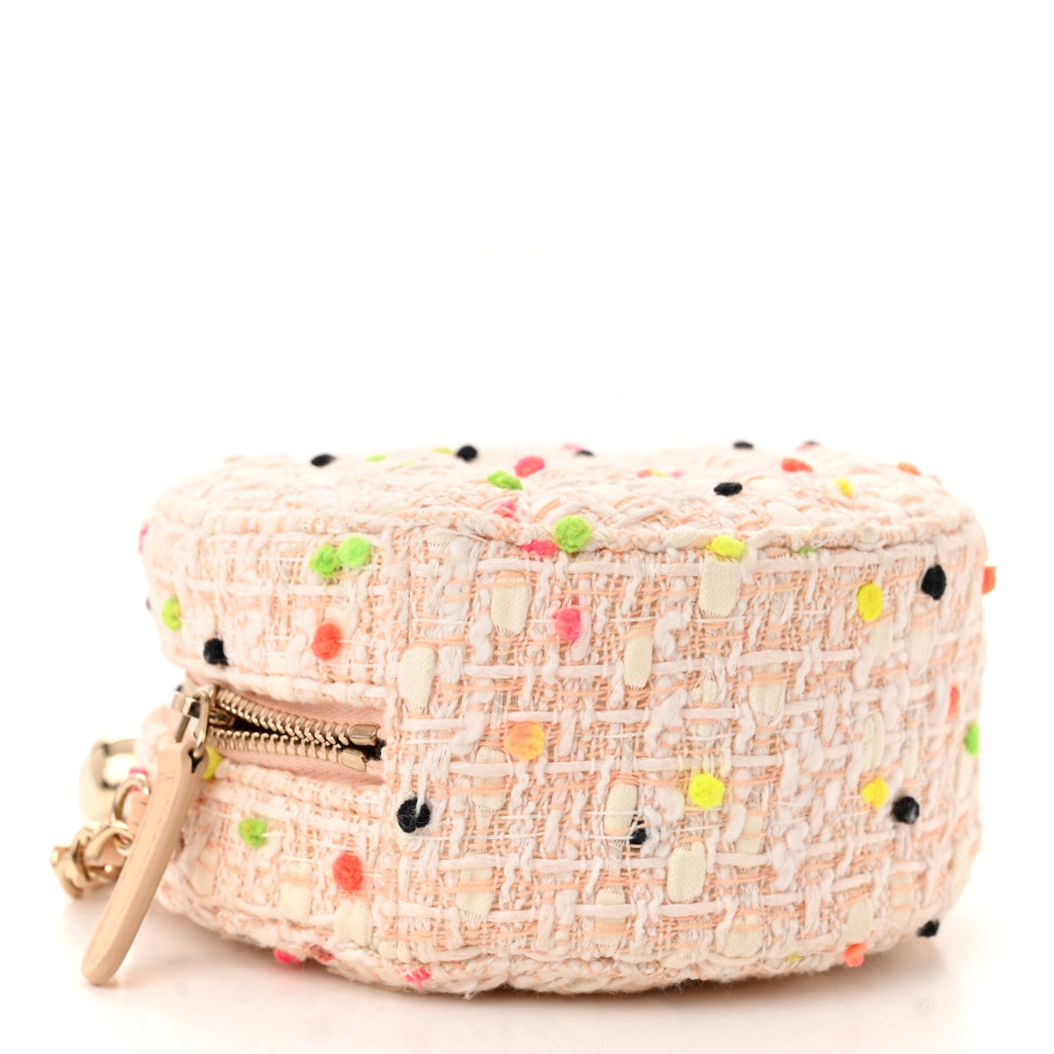 Chanel Candy Cotton Tweed Beach Ball Quilted Round Clutch With Chain Multicolor 4 of 10