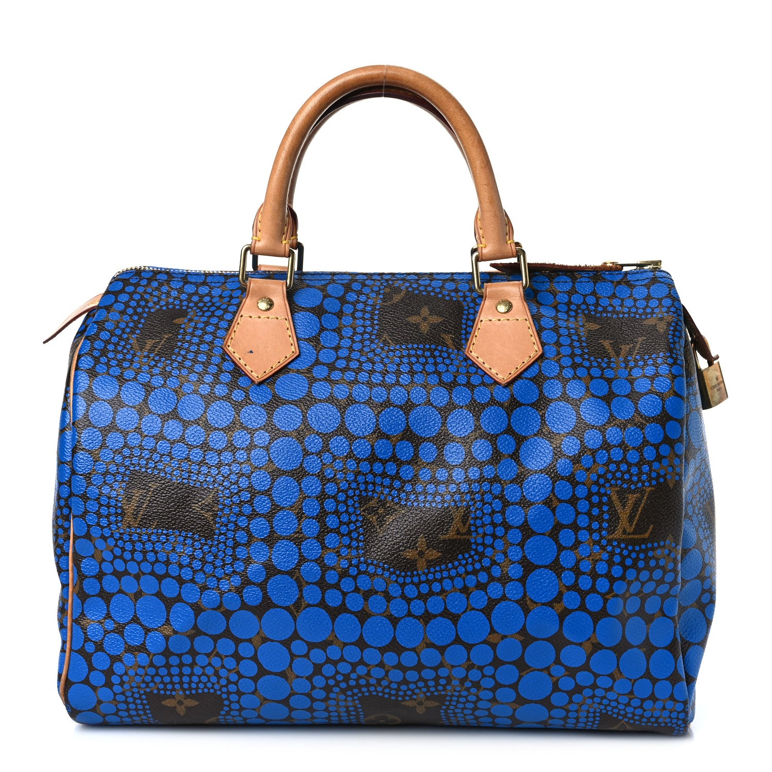 Louis Vuitton Monogram Kusama Town Speedy 30 Blue 1 of 11
