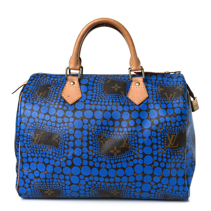 Louis Vuitton Monogram Kusama Town Speedy 30 Blue 1 of 11