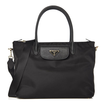 Prada Saffiano Tessuto Nylon Tote Nero Black 1 of 8
