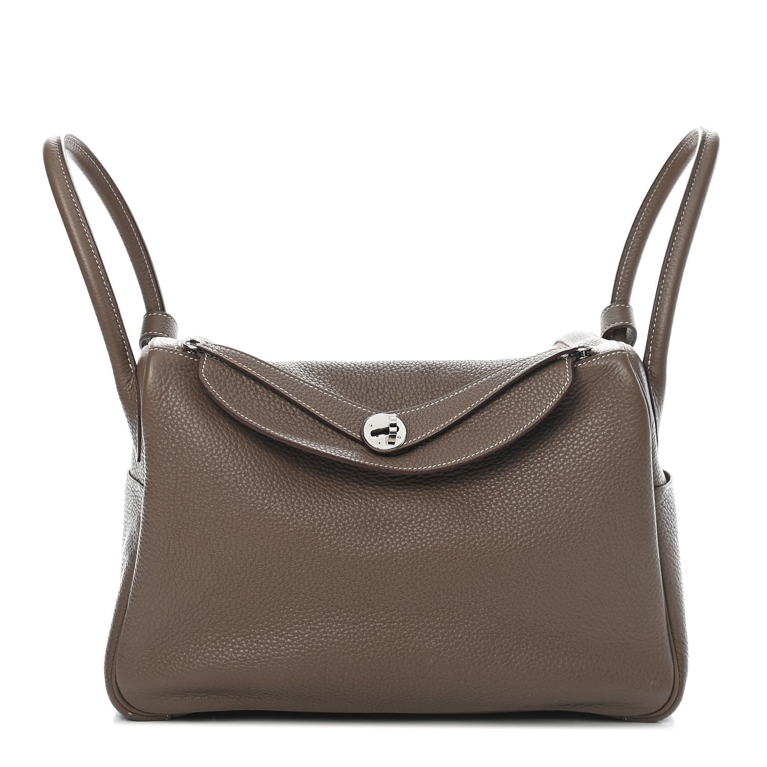 Hermes Taurillon Clemence Lindy 30 Etoupe 1 of 10