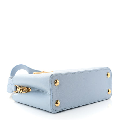 Louis Vuitton Taurillon Calfskin Karung Patchwork Capucines BB Olympe Blue 4 of 10