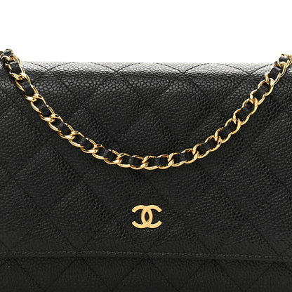 Chanel Caviar Quilted Wallet On Chain WOC Black 9 of 11