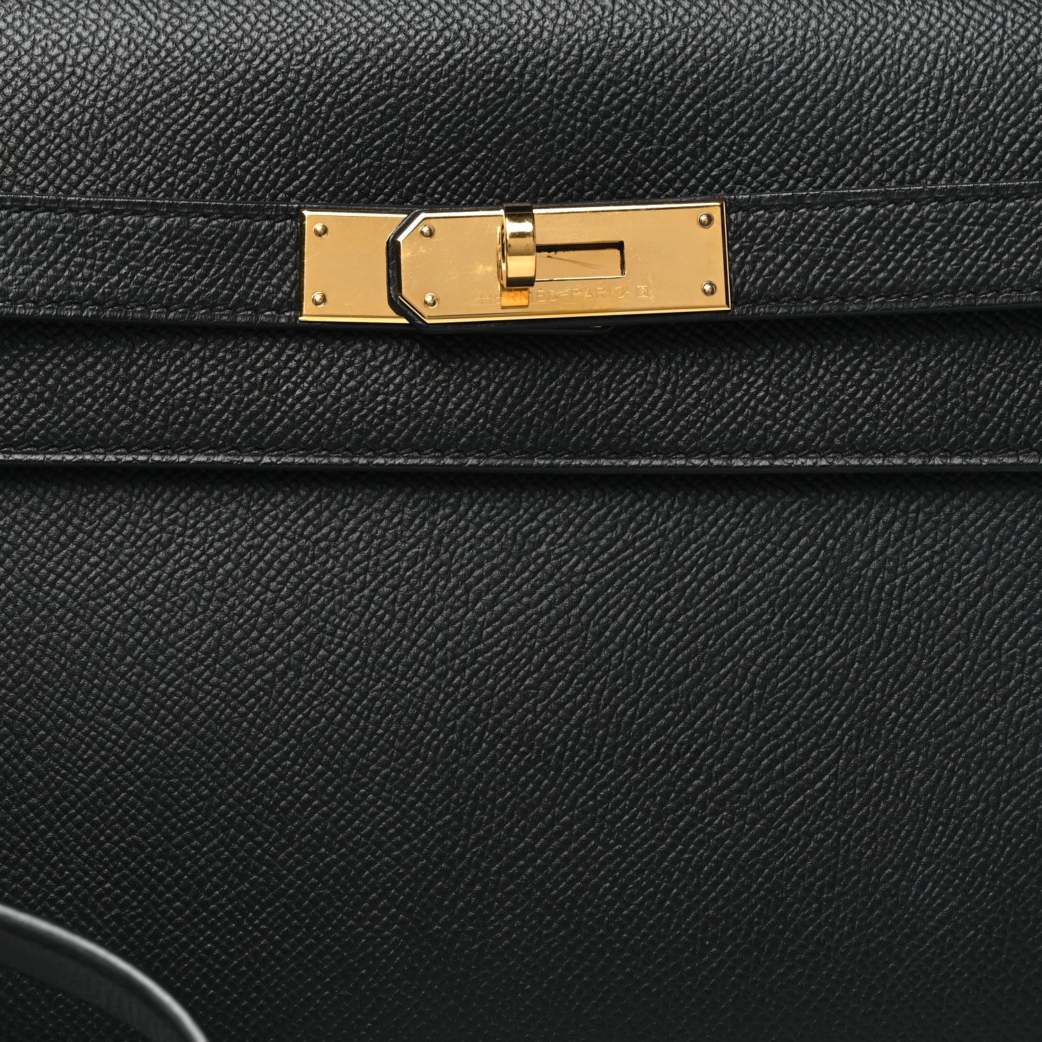 Hermes Epsom Kelly Depeches 25 Pouch Black 8 of 10