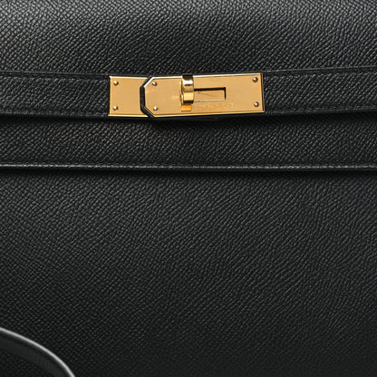 Hermes Epsom Kelly Depeches 25 Pouch Black 8 of 10