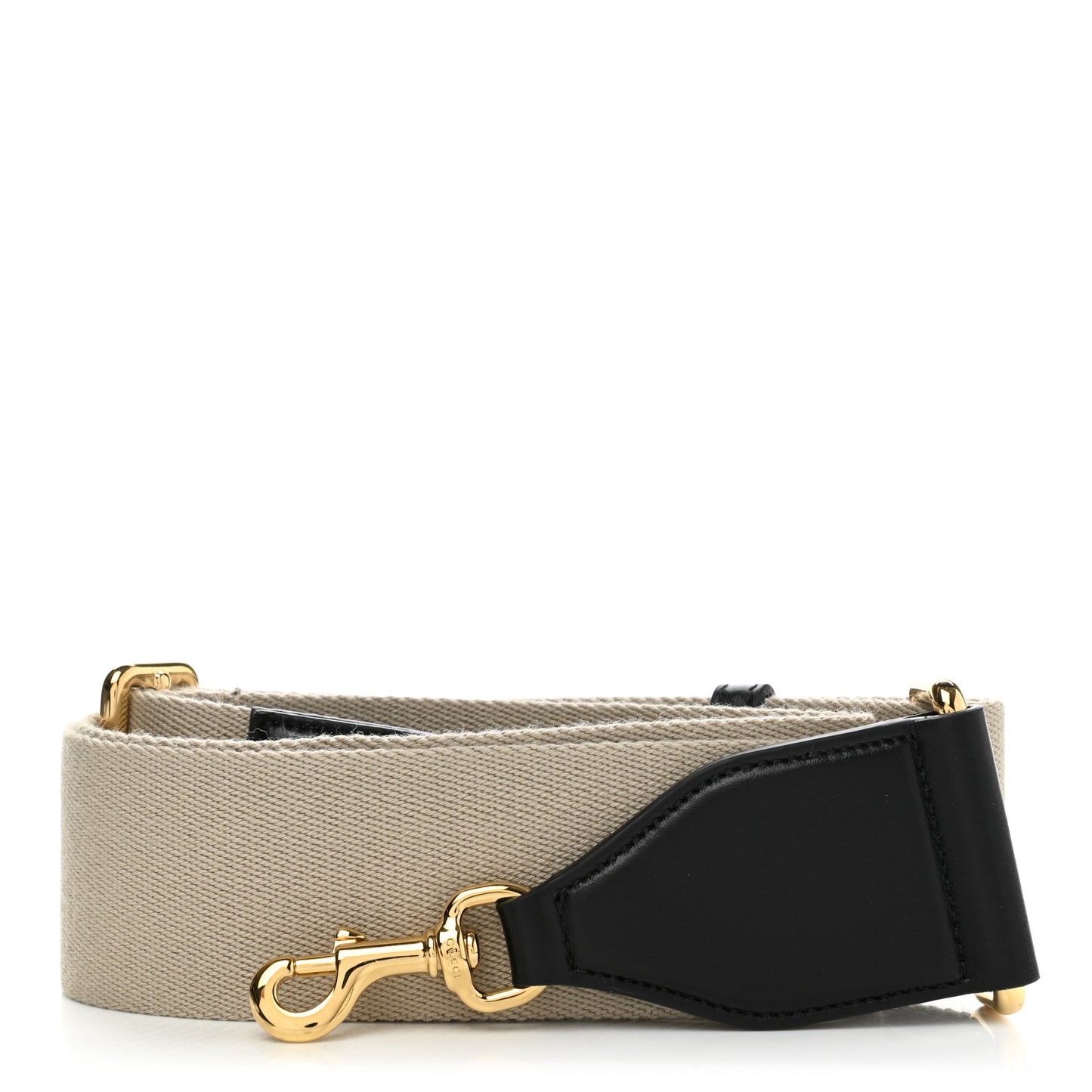 Canvas Shoulder Strap Black Beige