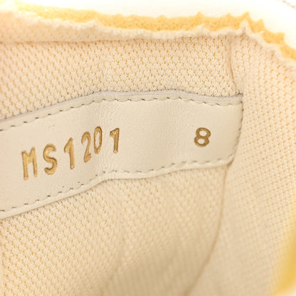 Louis Vuitton Calfskin Mens Luxembourg Samothrace Sneakers 8 White Yellow Green 7 of 7