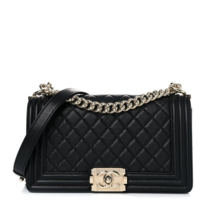 Chanel Caviar Quilted Medium Boy Flap Black 1 of 12
