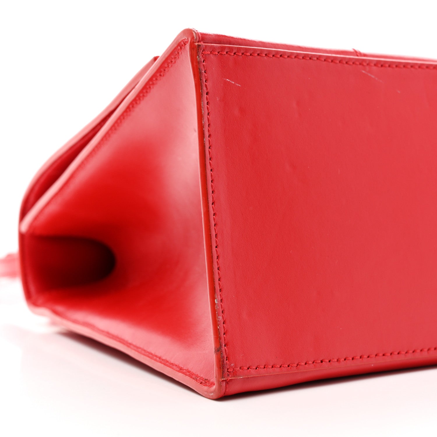 Balenciaga Shiny Box Calfskin Medium Hourglass Top Handle Bag Bright Red 9 of 14