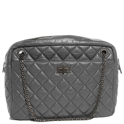 Chanel Aged Calfskin Quilted Large Reissue Camera Case Grey 1 of 7