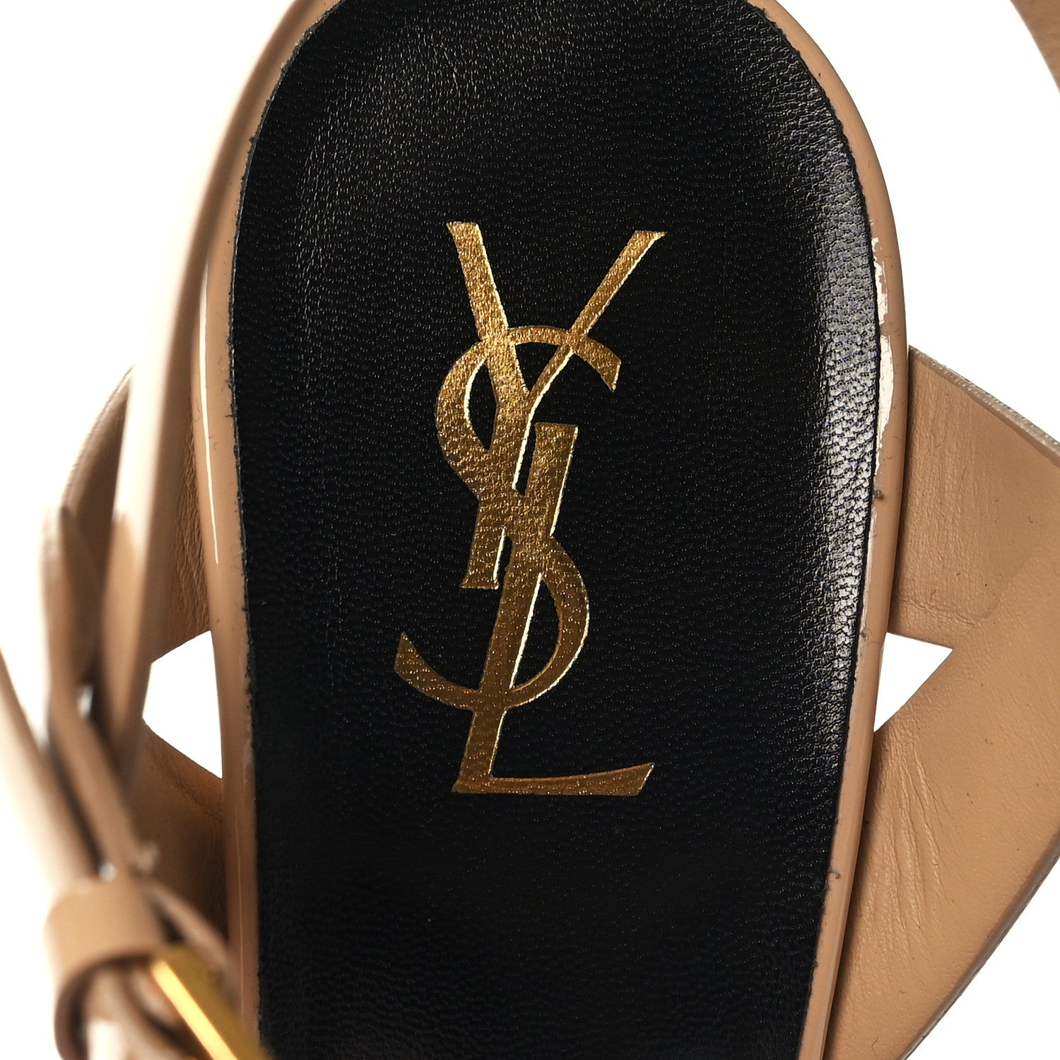 Saint Laurent Patent Tribute 105 Platform Sandals 41 Darker Nude 8 of 9