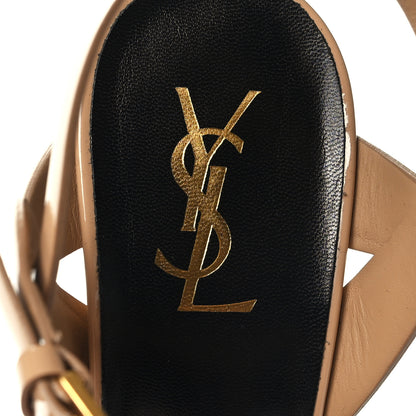 Saint Laurent Patent Tribute 105 Platform Sandals 41 Darker Nude 8 of 9
