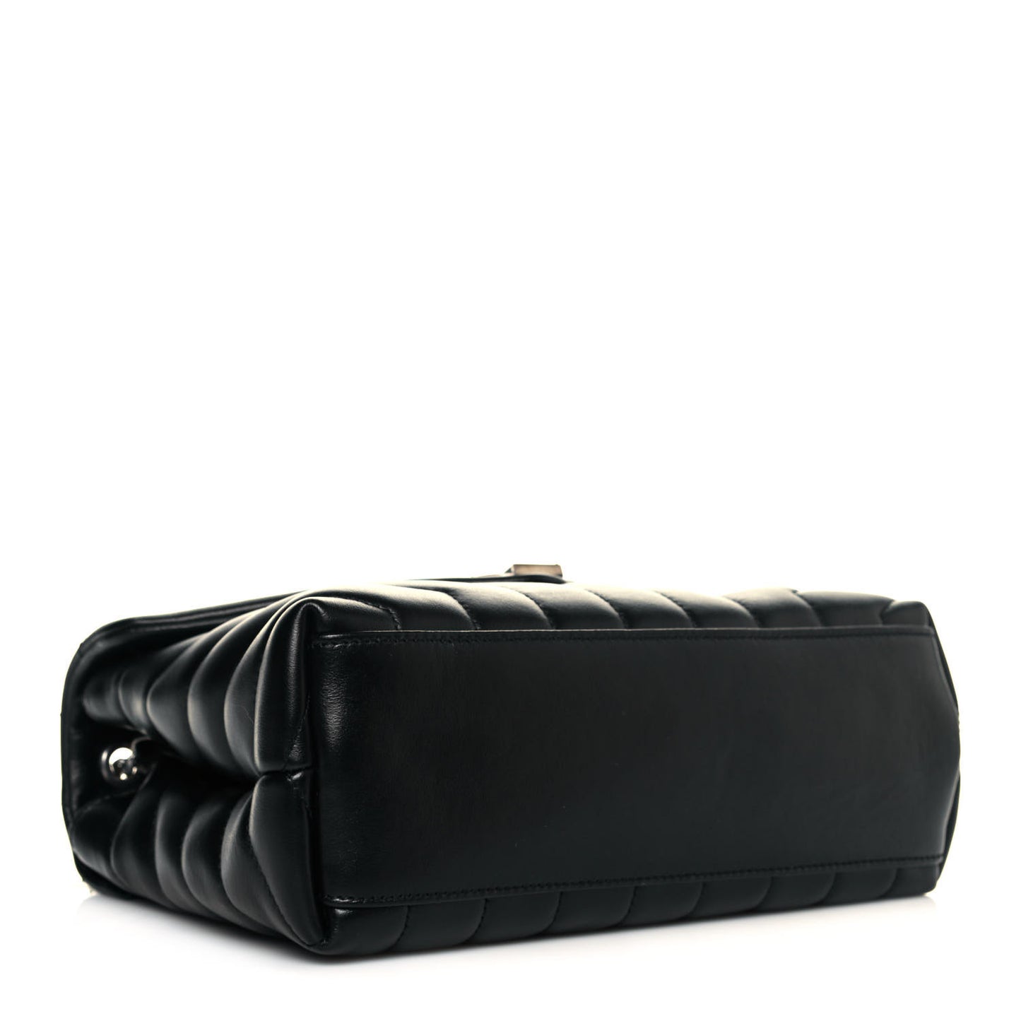 Calfskin Y Quilted Monogram Small Loulou Chain Satchel Black