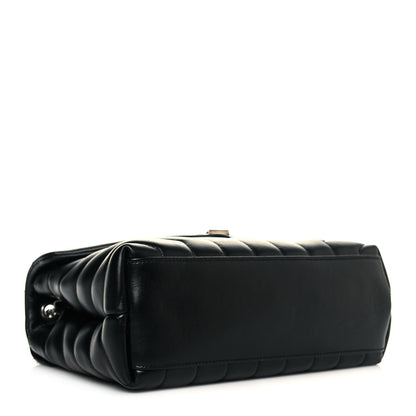 Saint Laurent Calfskin Y Quilted Monogram Small Loulou Chain Satchel Black 4 of 10