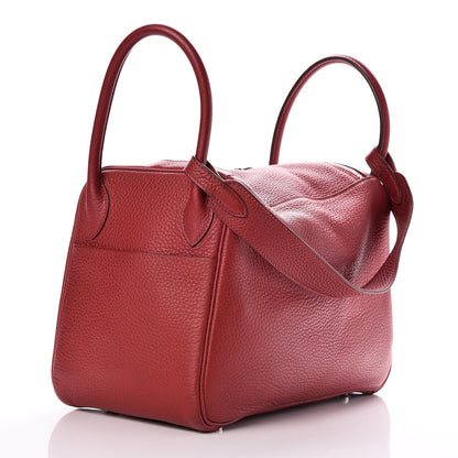 Hermes Taurillon Clemence Lindy 30 Rouge Garance 3 of 13